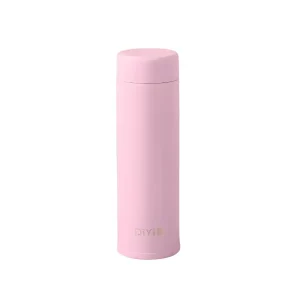 مینی فلاسک قلمی Diyi گنجایش 150Ml نمای رو به رو رنگ صورتی