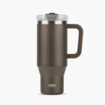 تراول ماگ تامبلر تایسو 1200ML نمای رو به رو رنگ سبز قهوه ای