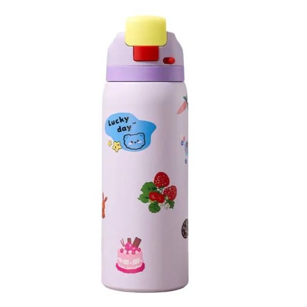 تراول ماگ قفل دار استیل 1000ml بنفش