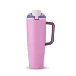 تراول ماگ قفل دار برند owala مدل دو حالته 40oz رنگ صورتی