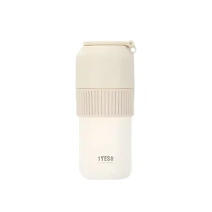 ترموس استیل TYESO گنجایش 680Ml نمای رو به رو رنگ کرم