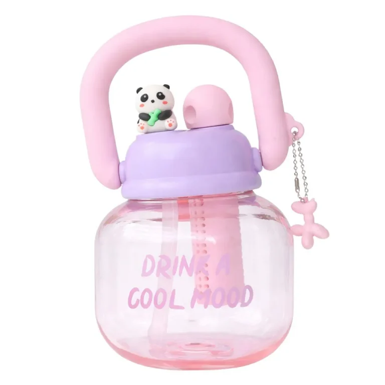 بطری آب کودک مدل پاندا 800ml بدون BPA -صورتی