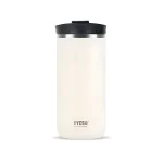 فرنچ پرس مسافرتی استیل تایسو 600ML نمای رو به رو رنگ کرم