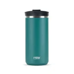 فرنچ پرس مسافرتی استیل تایسو 600ML نمای رو به رو رنگ سبز