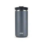 فرنچ پرس مسافرتی استیل تایسو 600ML نمای رو به رو رنگ طوسی تیره