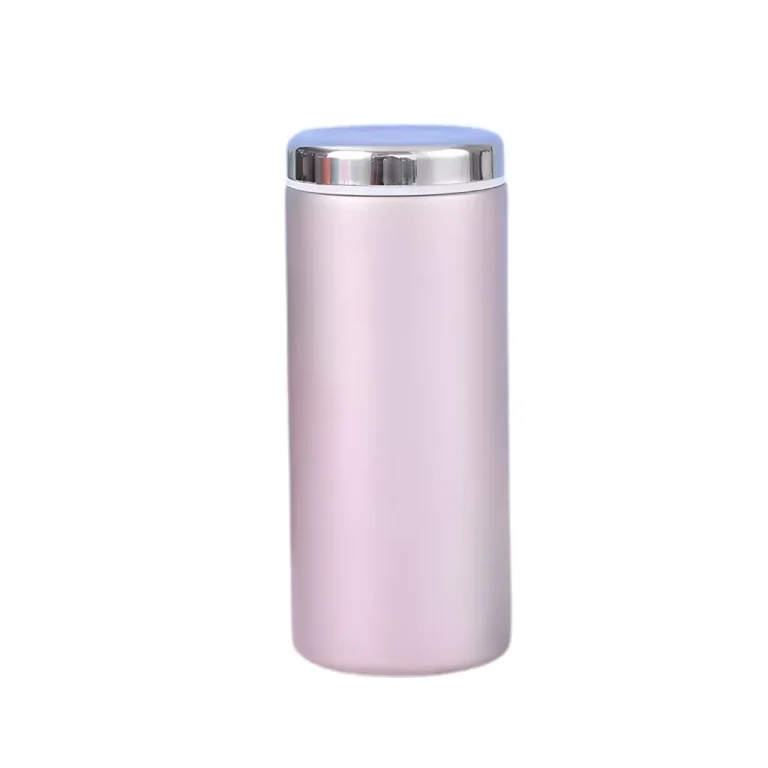 مینی فلاسک مسافرتی 230ML نمای رو به رو رنگ یاسی