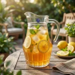 پارچ شیشه ای طرح شیار دار نمای 3