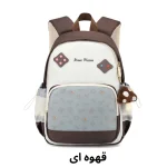 عکس ابعاد کوله پشتی مدرسه ای ضد آب قهوه ای