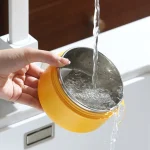 ظرف غذا استیل دو طبقه مدل دسته دار رنگ نمای استیل داخلی