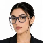 فریم عینک طبی برند cartier دسته شفاف رنگ فیلی