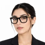 فریم عینک طبی برند cartier دسته شفاف رنگ لاکپشی