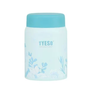 مینی فلاسک برند TYESO طرح گل رنگ سبز آبی