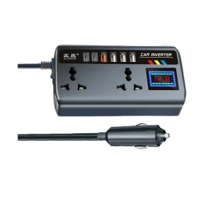 اینورتر خودرو 200 وات 12/24V به 220V با 3 USB، Type-C و شارژ سریع QC3.0 6 6